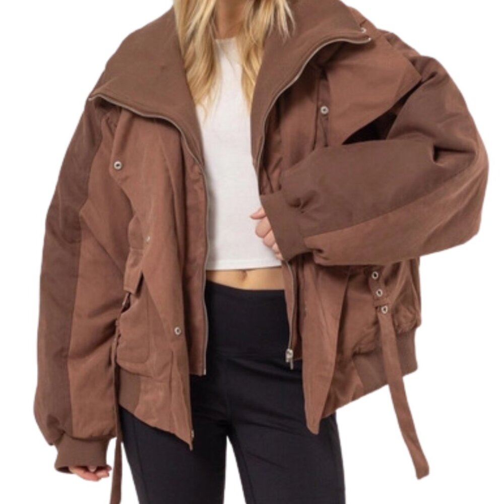 NWT Contrast Puffer Jacket